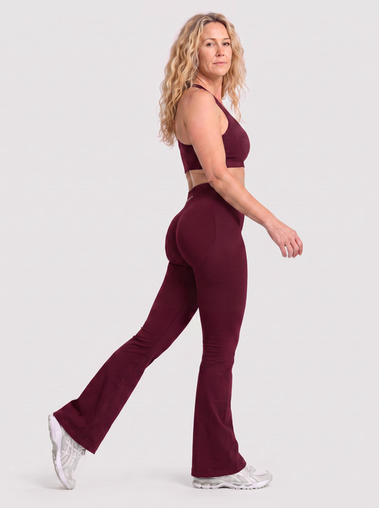 Skinform™ Sculpting High Waist Flare Leggings Cherry Berry