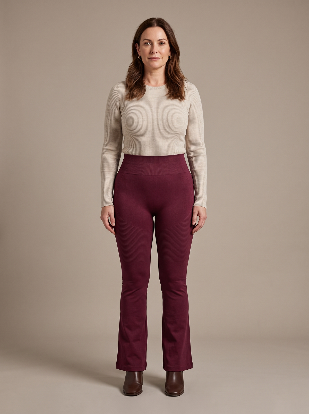 Skinform™ Sculpting High Waist Flare Leggings Cherry Berry