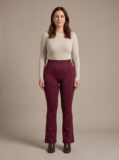 Skinform™ Sculpting High Waist Flare Leggings Cherry Berry