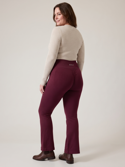 Skinform™ Sculpting High Waist Flare Leggings Cherry Berry